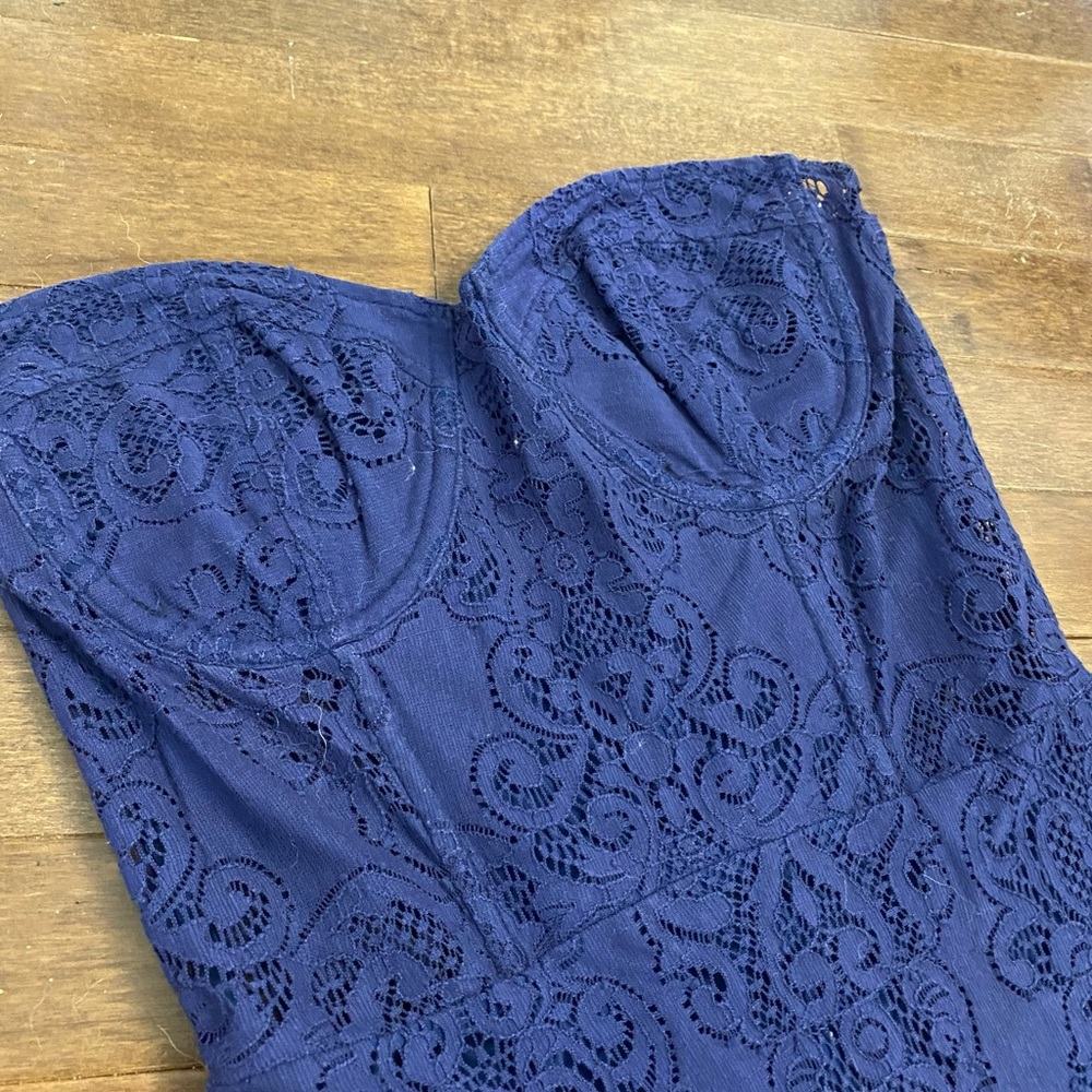 For Love & Lemons Lace Corset Bodice Dress